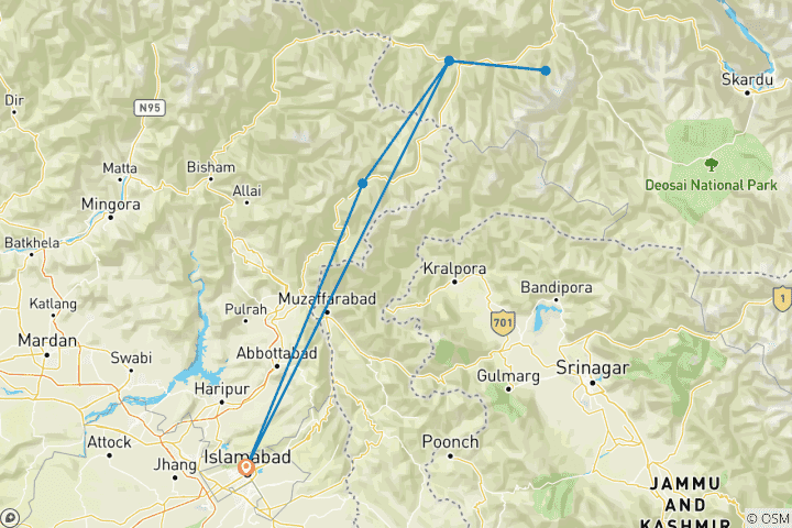 Map of Fairy Meadows