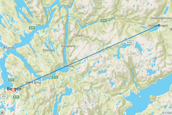 Map of 7-DAY EPIC SINGLETRACK ADVENTURE MOUNTAIN BIKE TOUR IN NORWAY