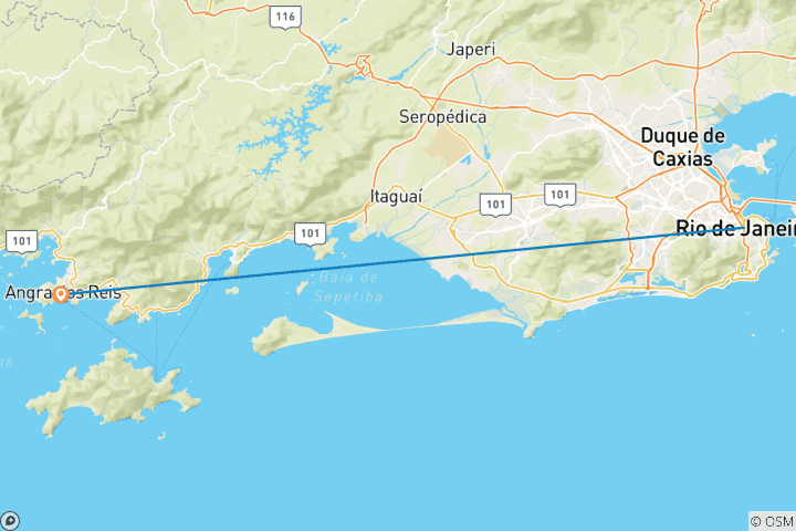 Carte du circuit Les grandes capitales brésiliennes Rio et Salvador