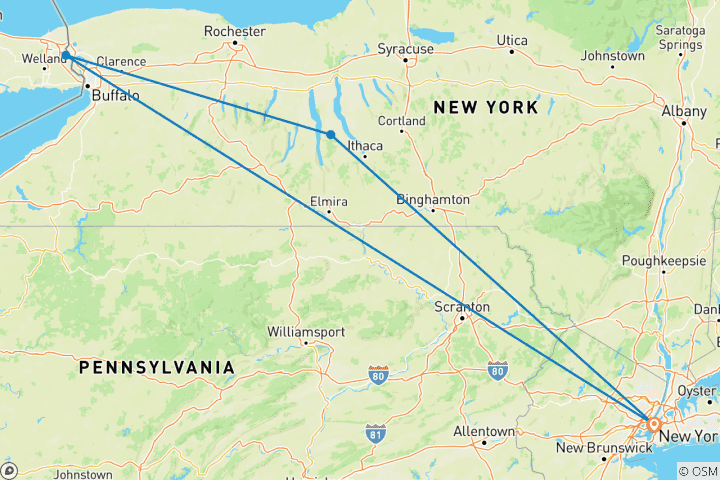 Map of USA - Niagara Falls & Outlets - 2 days