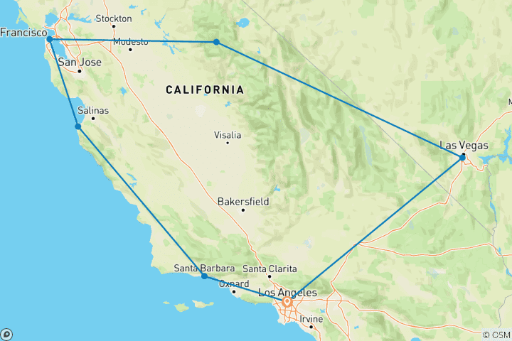 Carte du circuit États-Unis - Far West