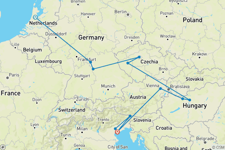 Mapa de Rapsodia Europea (Grupos Pequeños, Comienza en Ámsterdam)