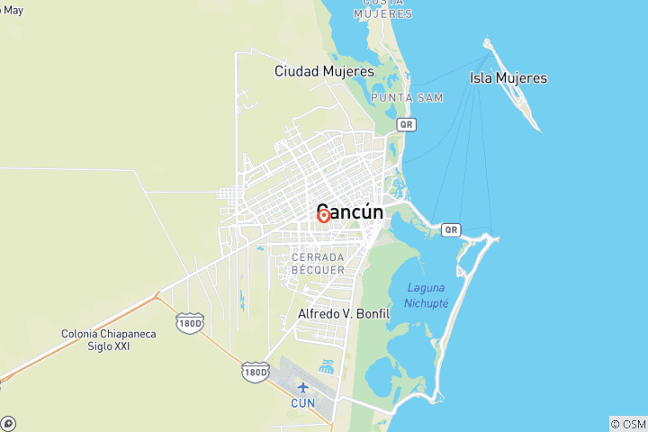 Carte du circuit Mexique : Détente à Cancún - 4 jours