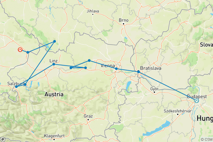 Map of Melodies of the Danube 2025