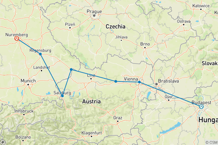 Carte du circuit Marchés de Noël emblématiques 2025