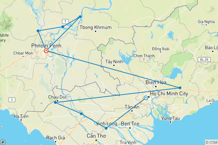 Map of Mekong Discovery (Northbound) 2025