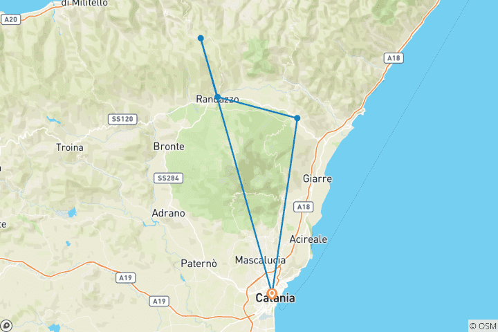 Carte du circuit Excursion à vélo à Nebrodi