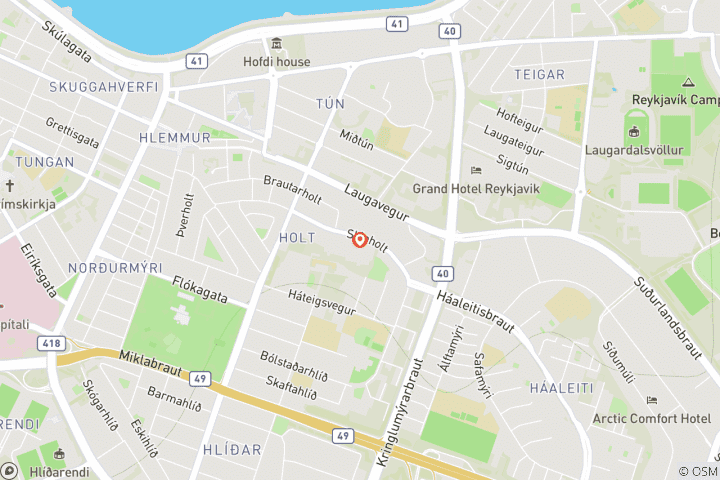 Carte du circuit Circuit privé personnalisé de 5 jours en Islande avec le Cercle d'Or