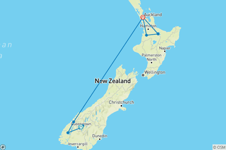 Map of New Zealand Panorama (2025/2026, 7 Days)