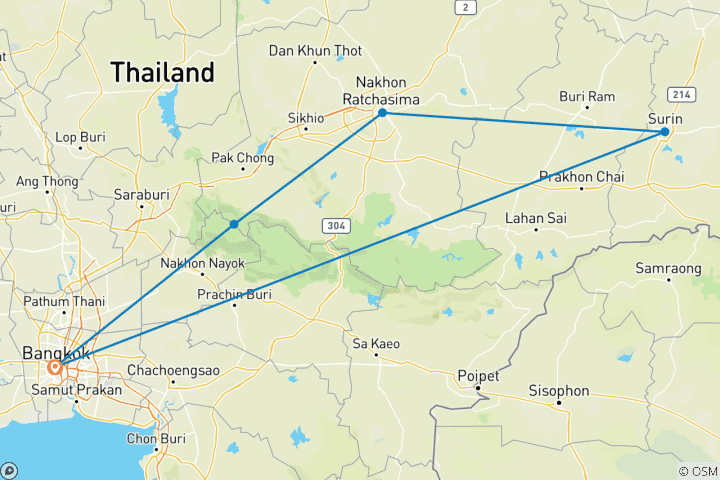 Mapa de Tesoros de Tailandia - 5 días