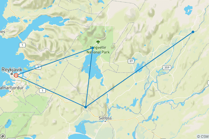 Map of Iceland's Classic Northern Lights