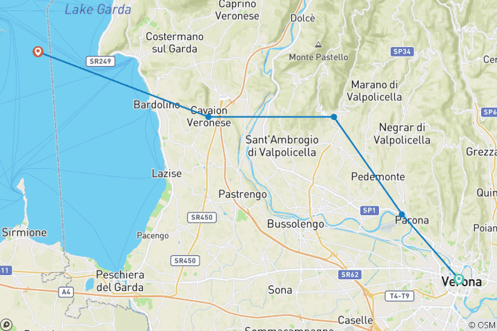 Map of Verona - Lake Garda