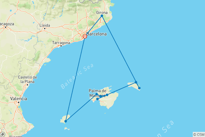 Map of Exploring the Balearic Islands with Ibiza