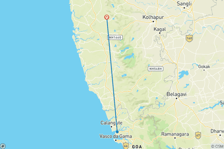 Carte du circuit Visite de Goa