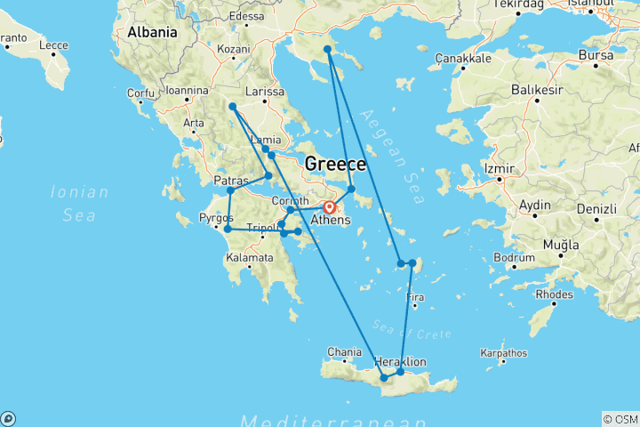 Map of Classical Greece Plus Greek Island Adventure