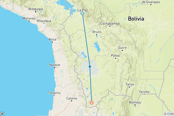 Kaart van De magie van Bolivia