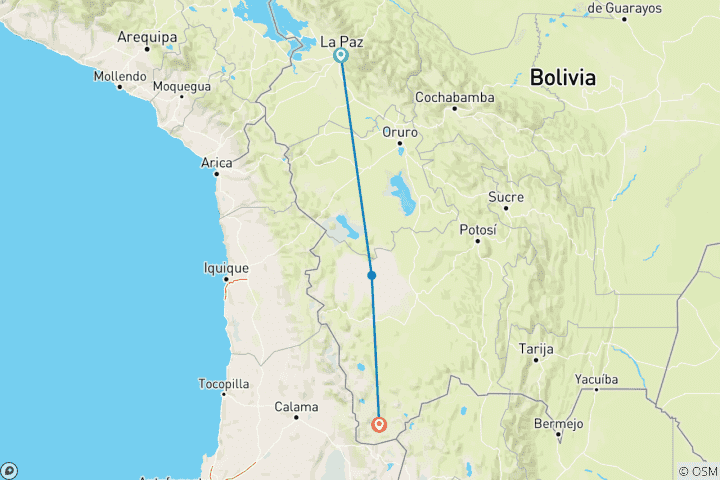 Carte du circuit Magie Bolivie