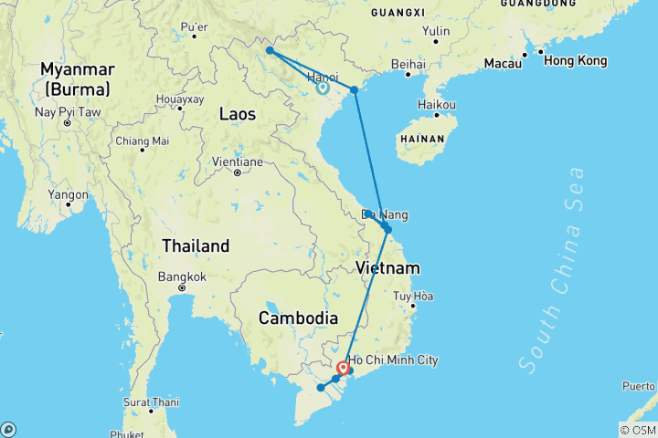 Map of 14-Day Vietnam Vacation - Explorer - Activities