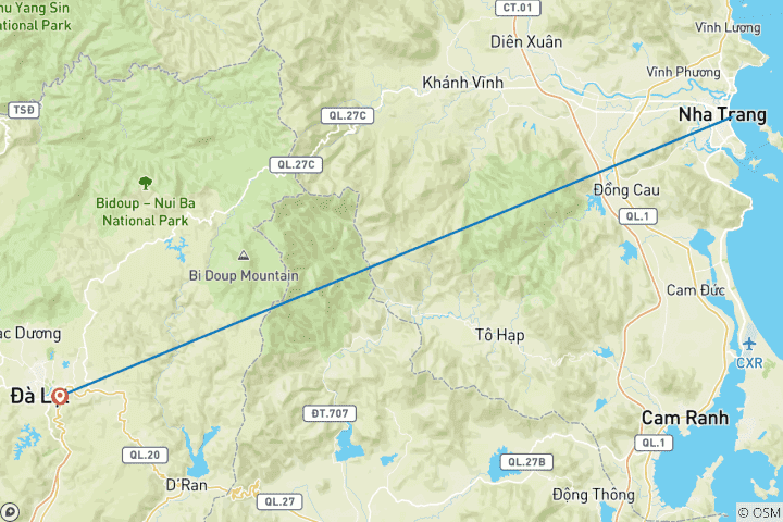 Karte von 6 Tage Nha Trang und Dalatsen