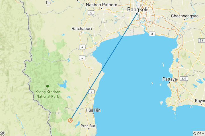 Map of Hua Hin Serenity Escape of Culture & Coastal Wonders 3 Days - Private Tour