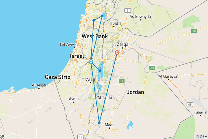 Map of Israel and Jordan Discovery (Private Bespoke)