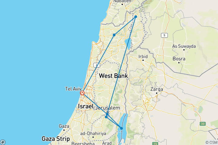 Mapa de Israel al descubierto: Un circuito integral (privado a medida)