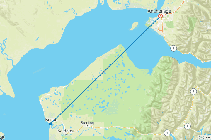 Map of Best of the Kenai Peninsula Adventure