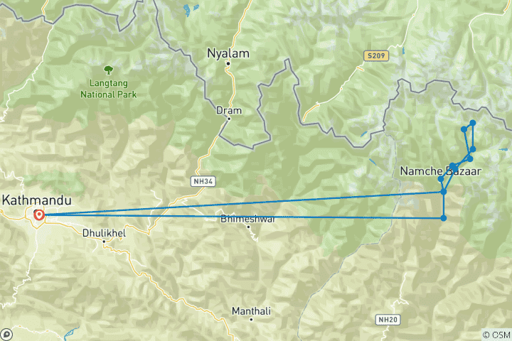 Map of Everest Base Camp