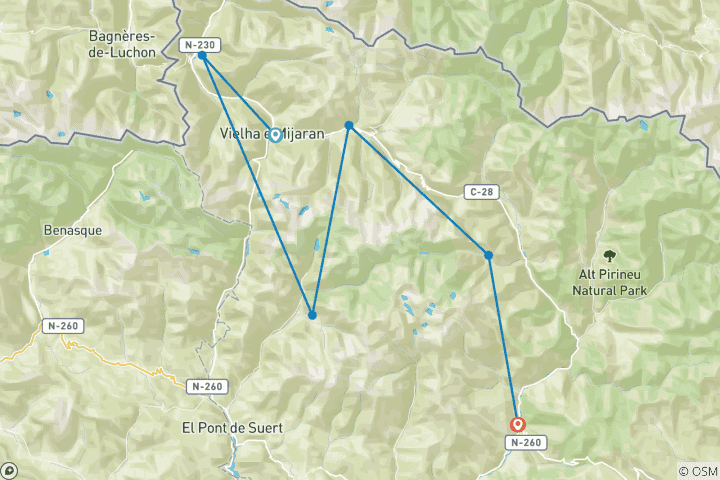 Mapa de Valle de Arán