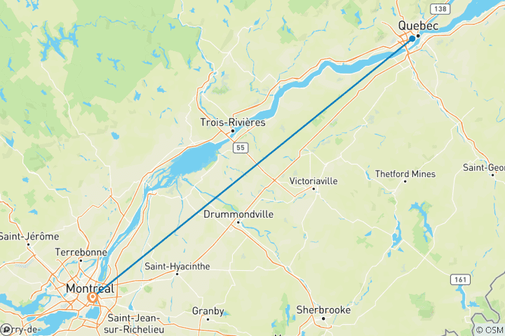 Mapa de Escapada invernal a Quebec con Hôtel de Glace