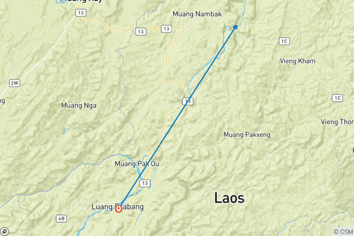 Map of 4 Day - Jungle, River, Waterfall and Hilltribe Explorer