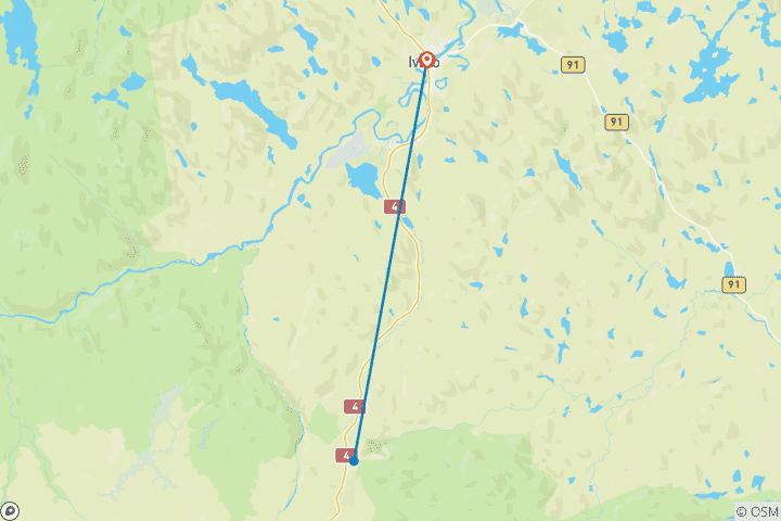 Karte von Finnlands Winterzauber: Abenteuer unter dem Polarlicht