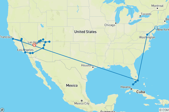 Map of The American Dream: Eastern Horizons & Western Wonders