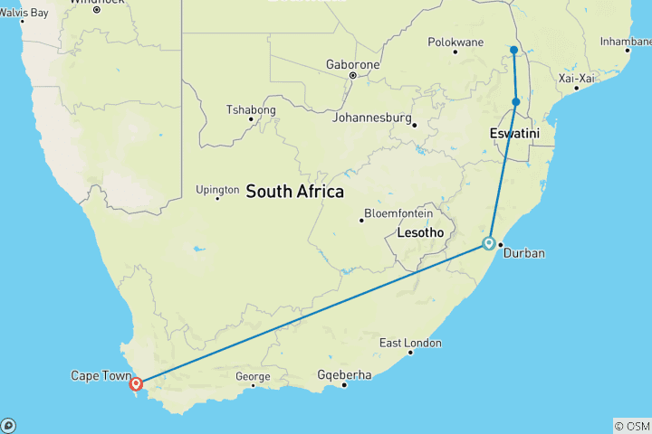 Map of South Africa by Lisax Daniel: Kruger Meets Cape Town