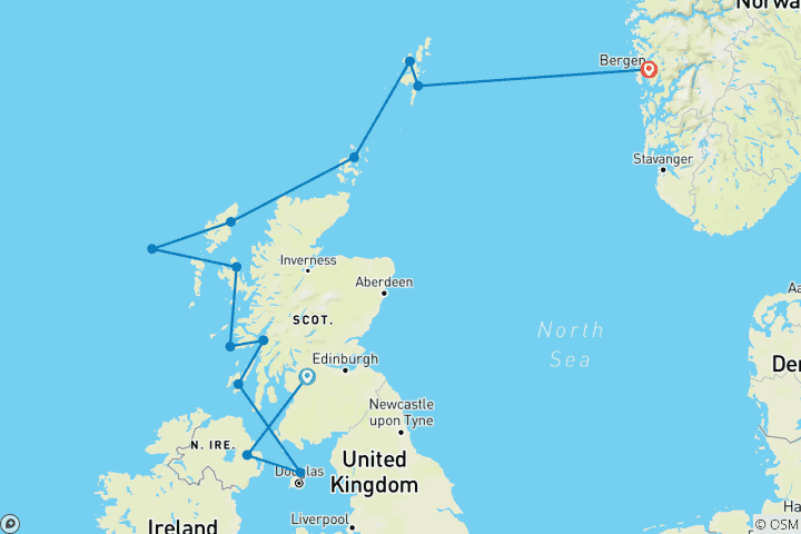 Map of Whisky & Wildlife from the Hebrides to the Shetlands | Northbound