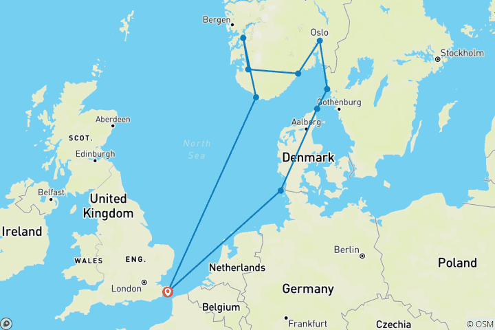 Map of Archipelagos, Fjords & Quaint Fishing Towns | Southern Scandinavia