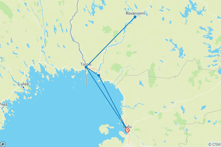 Map of Finland Escape (6 destinations)