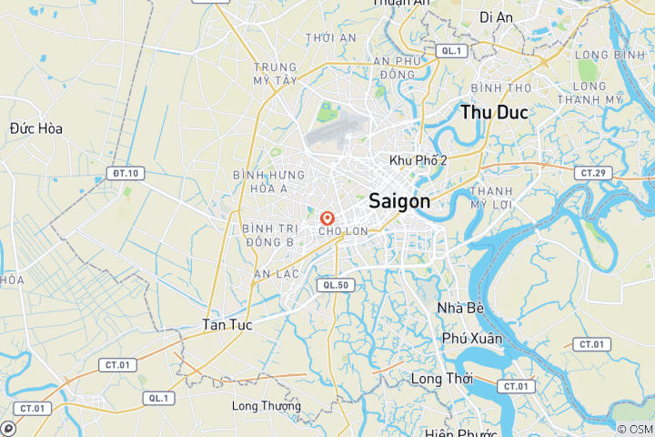 Carte du circuit Visite de Saigon à vélo