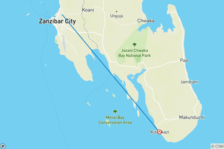 Map of Explore our 1/2 Day Kuza Cave Private Tours & Excursions | The Best Guided Private Kuza Cave Trip in Zanzibar from Kizimkazi