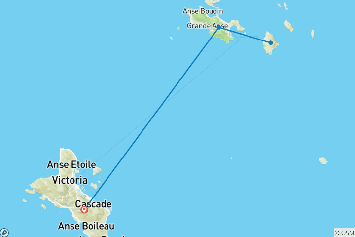 Map of Seychelles Island Hopping Mahé & Praslin