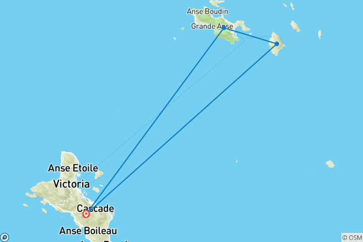 Karte von Seychellen Inselhüpfen Intensiv