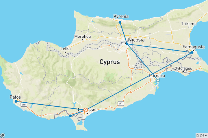 Map of Get To Know Cyprus