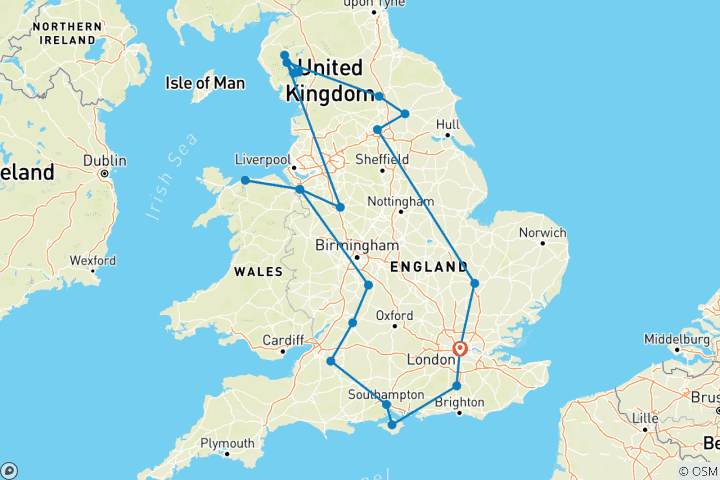 Map of British Gardens and the Chelsea Flower Show (15 Days)