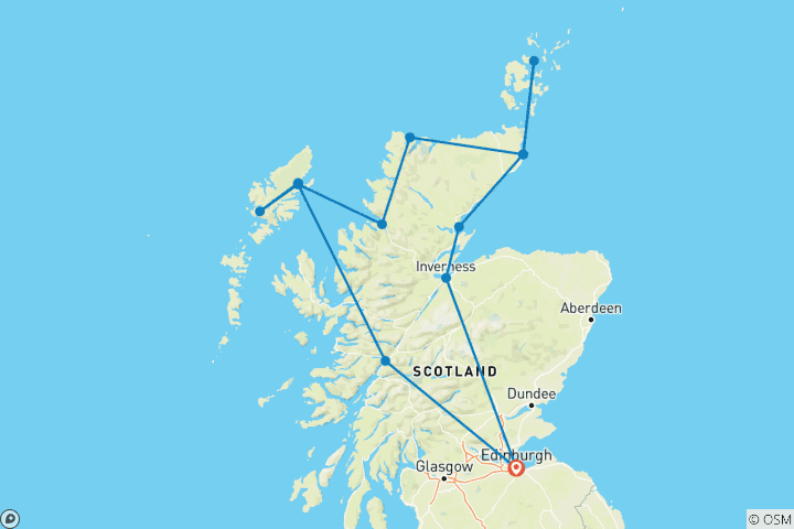 Carte du circuit Côte nord et îles