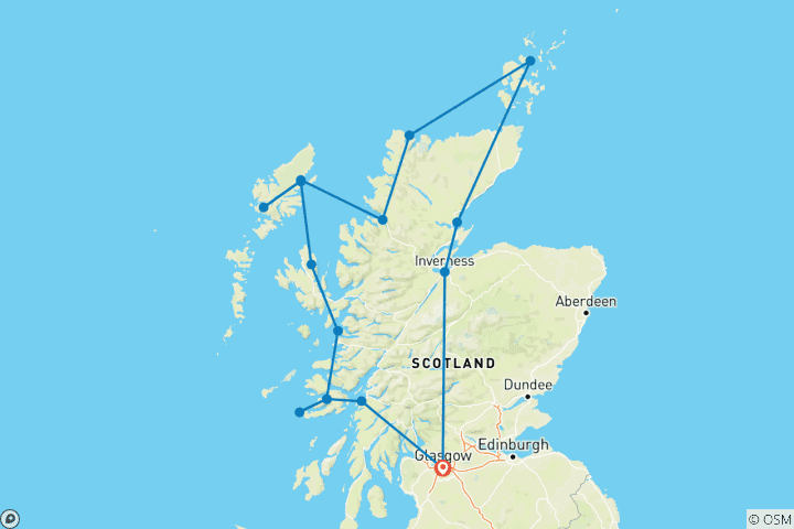 Carte du circuit Côte nord et îles
