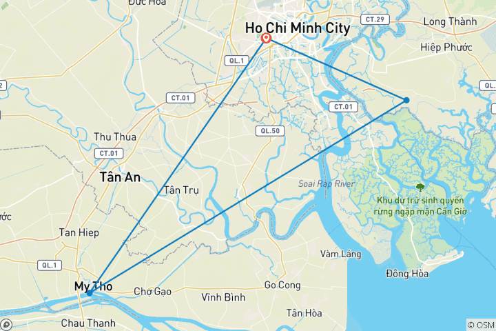 Map of Ho Chi Minh City Discovery in 6 days