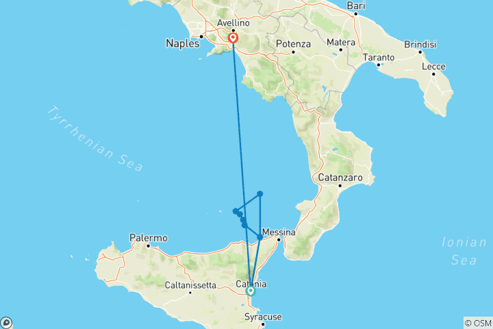 Carte du circuit Italie - Îles Éoliennes