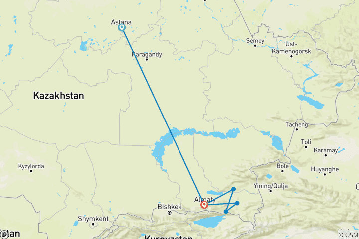 Kaart van Kazachstan - Een land in volle verandering