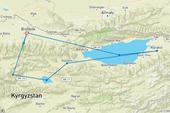 Map of Kirgistan - Ein Bilderbuchtraum zwischen Pamir und Tian Shan!