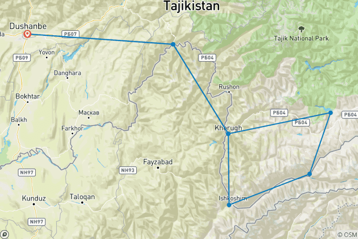 Map of Tadschikistan - Schätze auf dem Dach der Welt